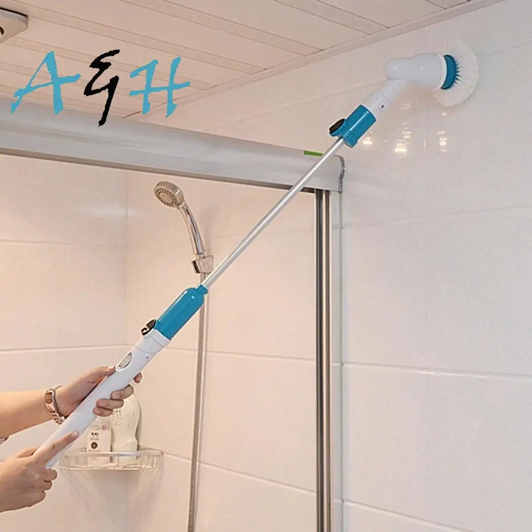 Электрическая Швабра для пола с длинной ручкой турбо скраб щетка чистки