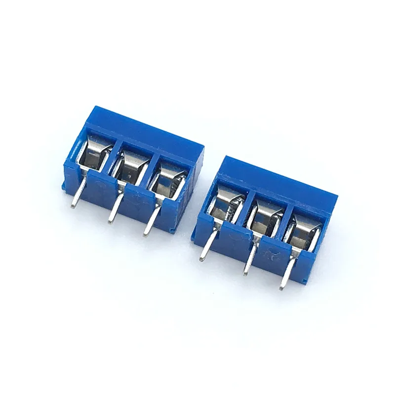 20 шт./лот винт KF301 3P 2Pin 5 мм прямой штифт Клеммная колодка PCB синий и зеленый |