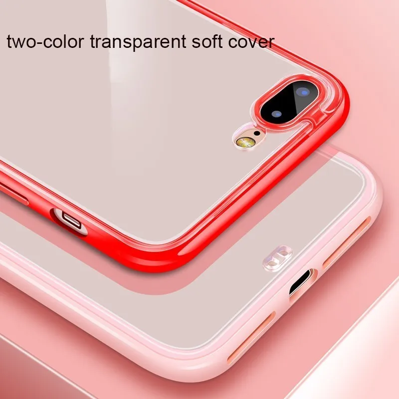 Чехол для IPhone X противоударный прозрачный чехол из ТПУ 6 6s 7 8Plus XS Двухцветный