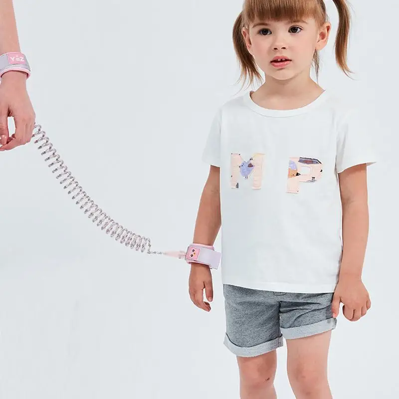 Детский трос для защиты от потери 2 м со светоотражающей лентой и замком | Мать