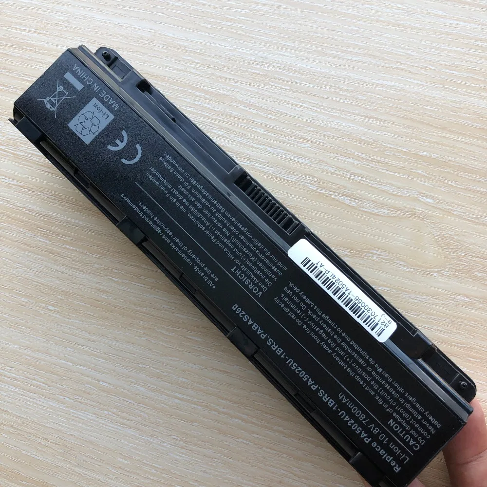 Аккумулятор на 7800 мА · ч для Toshiba Satellite C800 C840 C850 C870 L800 L830 L840 L850 L870 M800 M840 P800 P840 P850 P870 C855