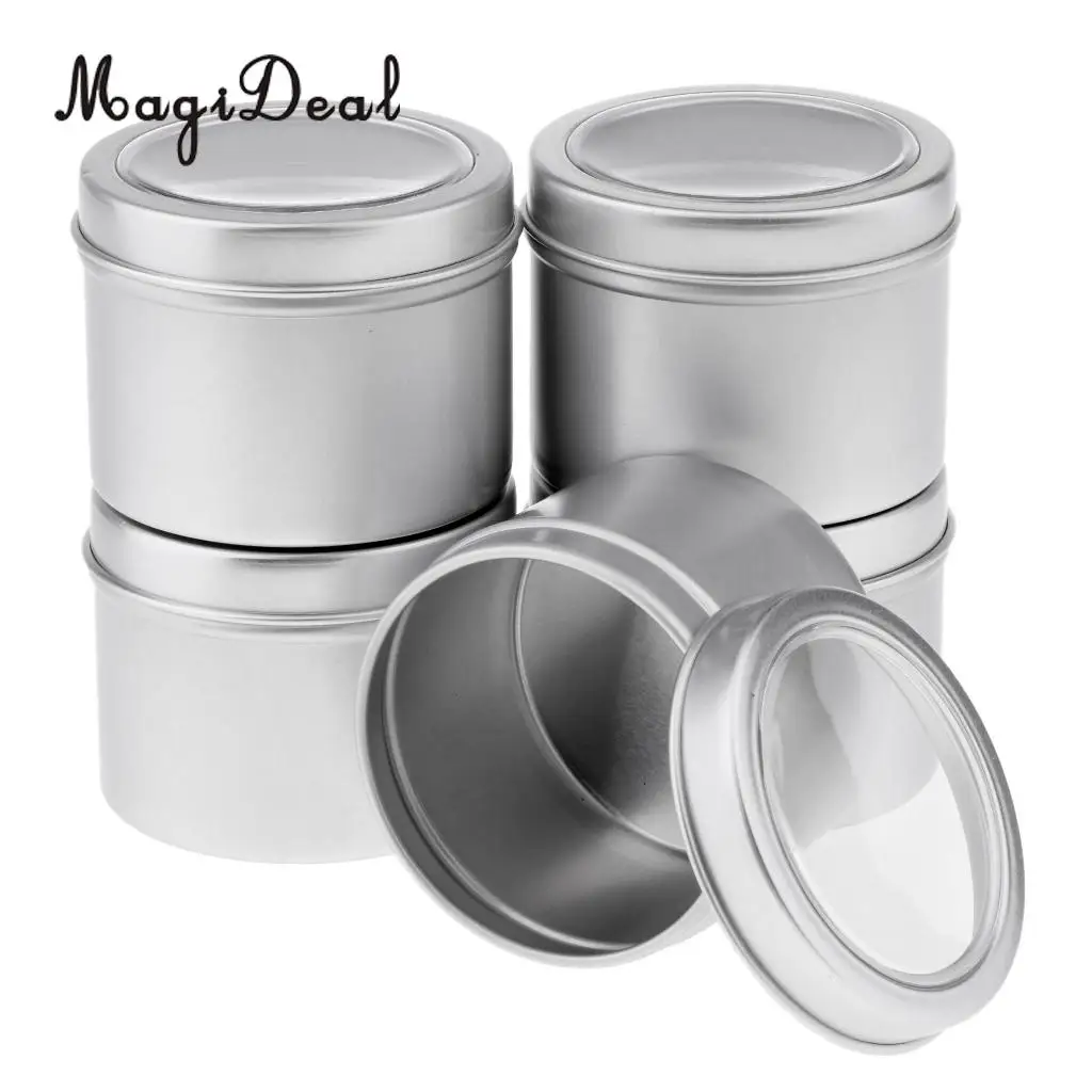 

2021 New Kesoto 5x 60ml Round Aluminum Cream Empty Lip Balm Candles Containers Jars Tin Lid high quanlity