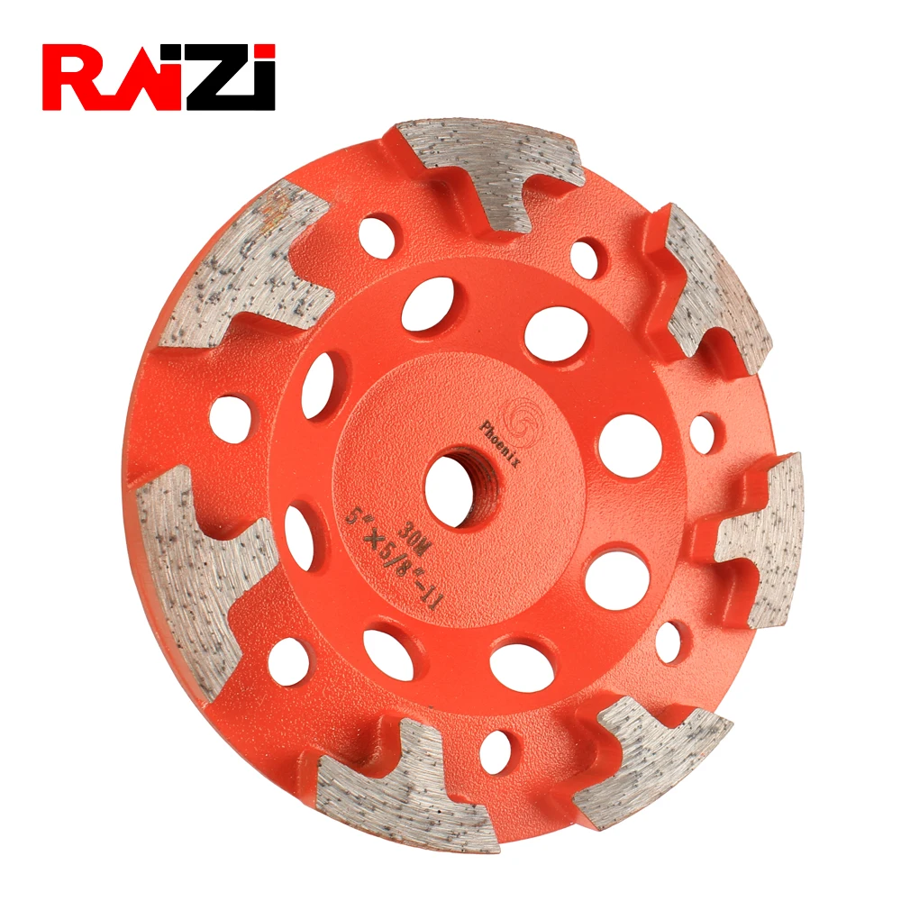 Raizi 5 7 дюймов Midium Bond 30 # бетонный алмазный шлифовальный станок для угловой