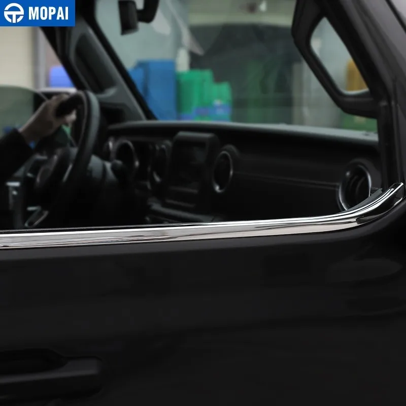 Хромированный Стайлинг MOPAI для Jeep Wrangler JL 2018 + декоративные полосы дверей и окон