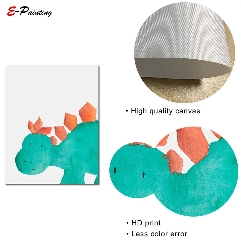 Акварель динозавр животное фотообои искусство печать милый ребенок фотография