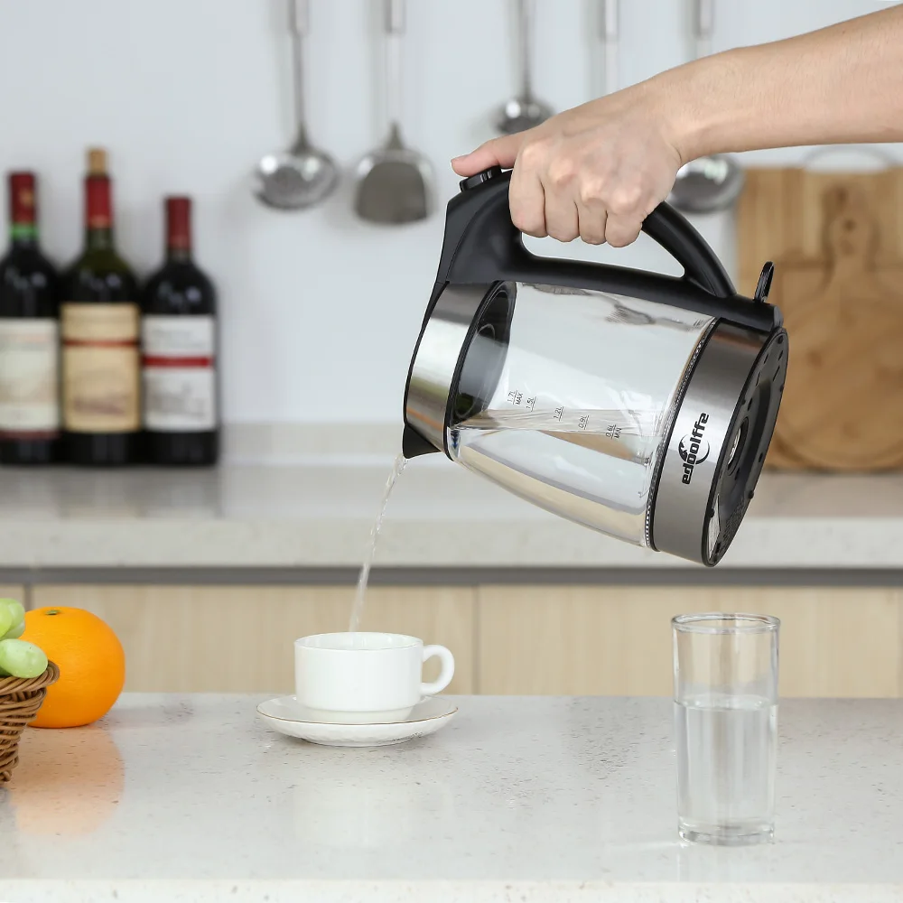 Edoolffe MD-315 1.7L большая емкость Ручной стеклянный Электрический чайник из