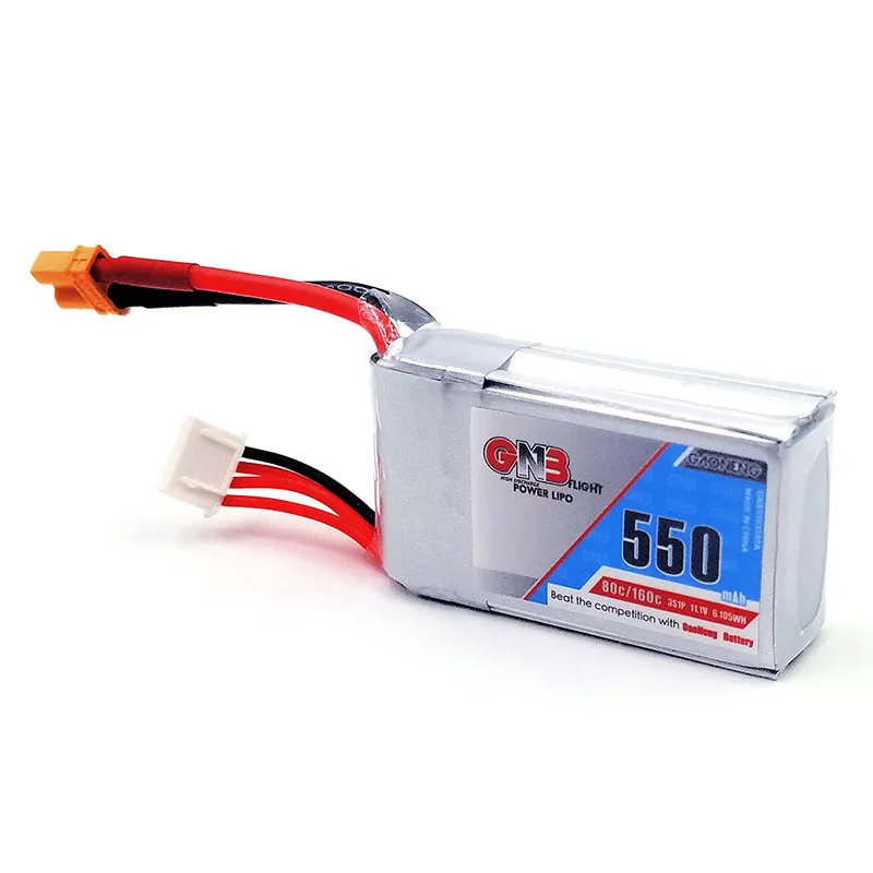 Gaoneng GNB 11 1 В 550 мАч 80C/160C 3S Lipo батарея с разъемом XT30 для FPV Racer Racing Drone запасные