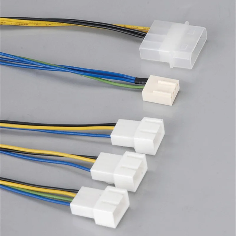 4Pin PWM вентиляторы кабель питания сплиттера PC DIY 4-контактный IDE Molex разветвитель