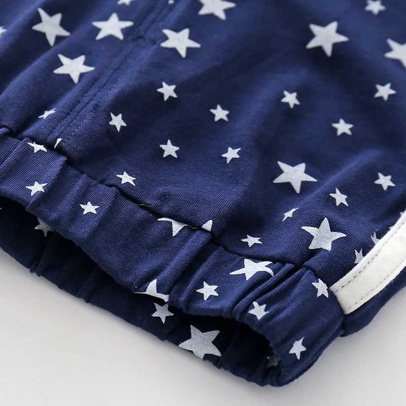 Модные хлопковые летние шорты с принтом звезд для маленьких мальчиков и девочек
