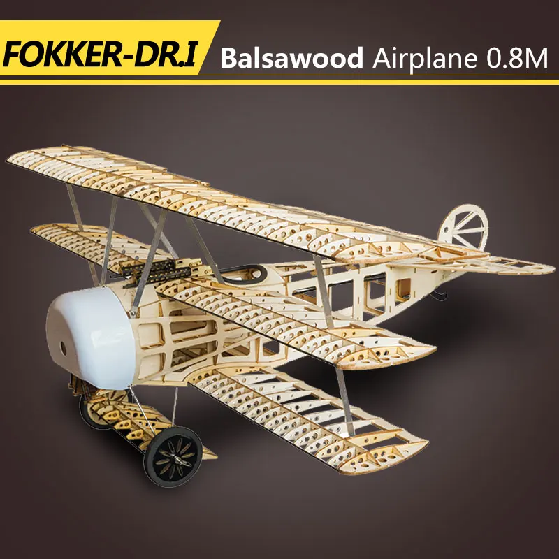 Классический Радиоуправляемый самолёт Fokker DR1 фотомодель 0 8 м Wingspan 4CH