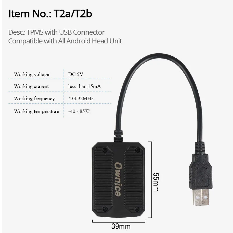 Монитор давления в шинах Ownice Usb система контроля с поддержкой Android беспроводной