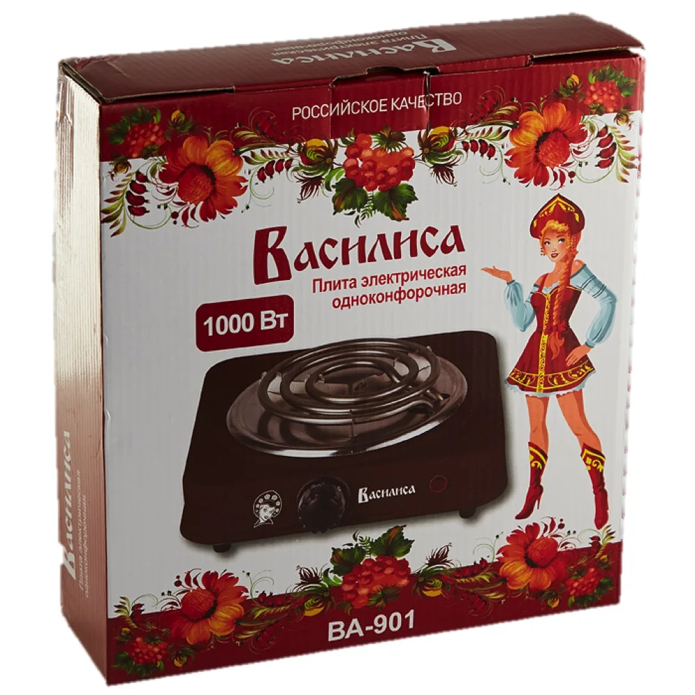 Электрическая плита &quotВАСИЛИСА&quot ВА-901 спираль одноконфорочная бежевый 1000 Вт |