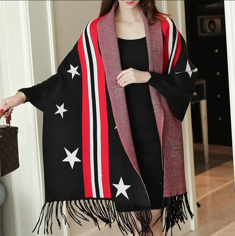 2020 модная шаль с кисточками женские элегантные свитера кардиганы осенне-зимний
