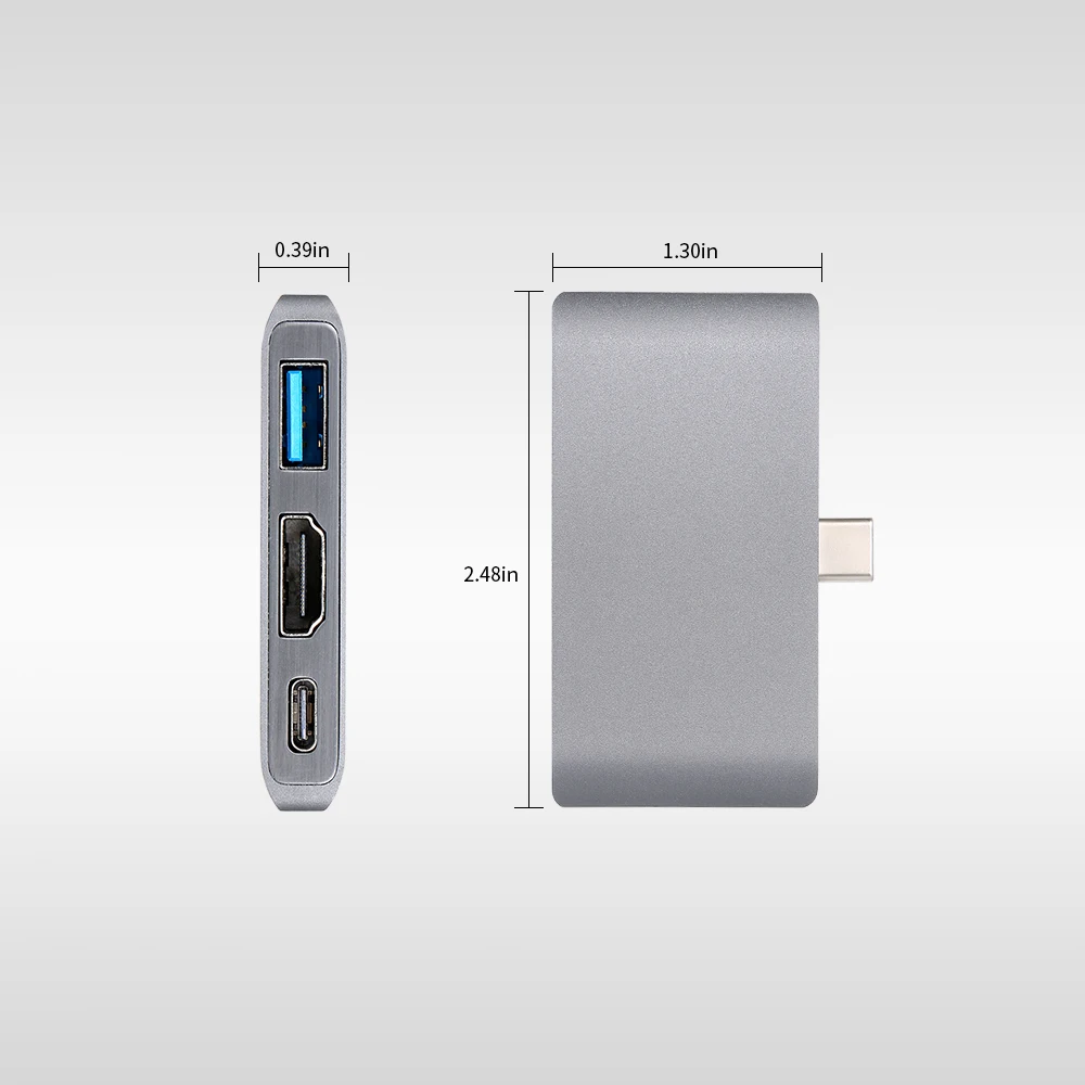 Type C в HD/USB3.1 многопортовый адаптер 3 1 концентратор конвертер 4K UHD быстрая передача