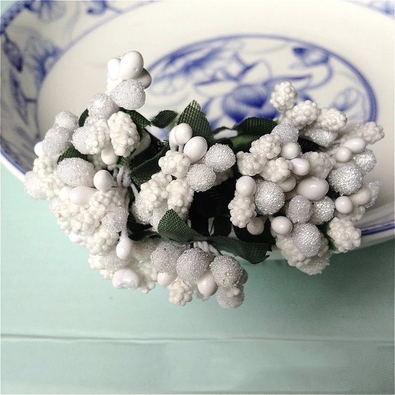 12 шт./лот stamen sugar Искусственные цветы Свадебные украшения diy ВЕНОК рукоделие