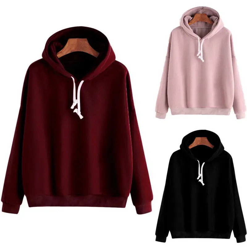 

2018 Autumn Women Hoodie Casual Long Sleeve Hooded Pullover Sweatshirts Hooded Female Jumper Women Tracksuits Sportswear Clothes