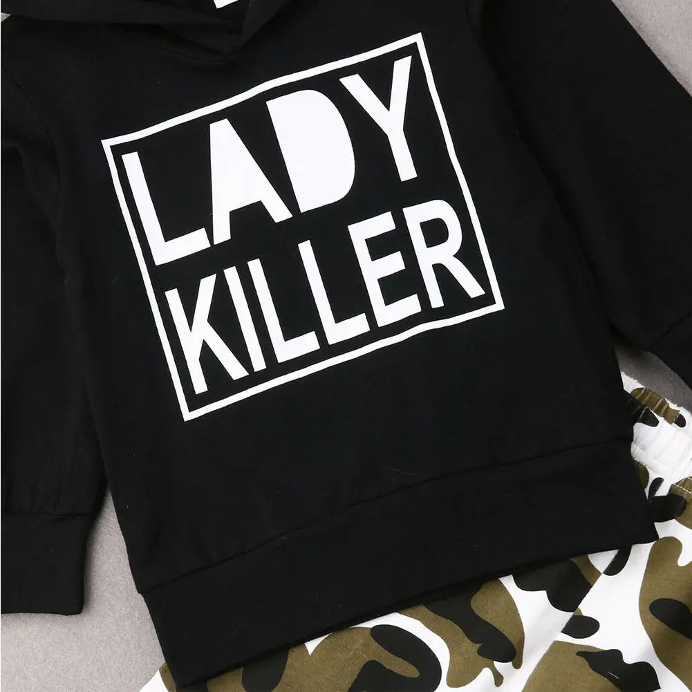 Комплект одежды для маленьких мальчиков из 2 предметов Pudcoco футболка с капюшоном