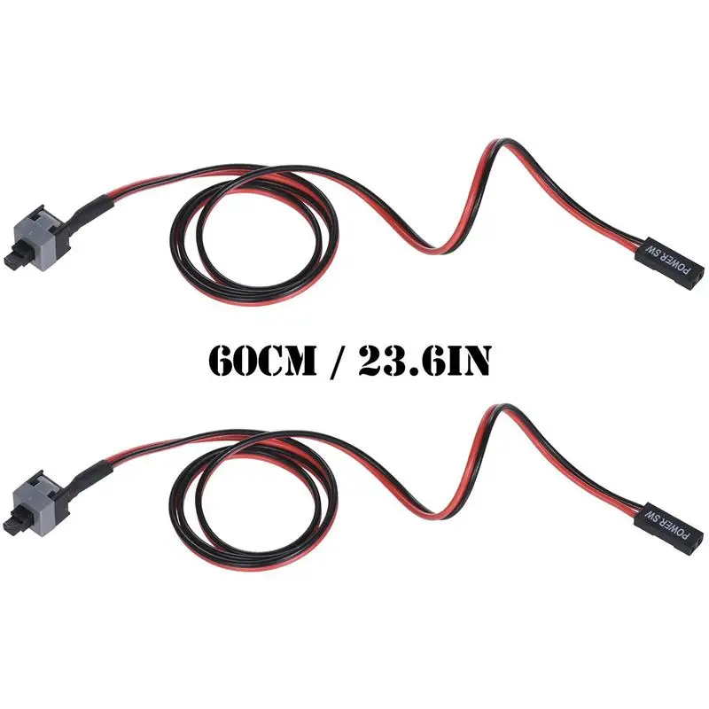 Новый-2 шт 2 Pin SW PC кабель питания вкл/выкл кнопка ATX компьютерный переключатель