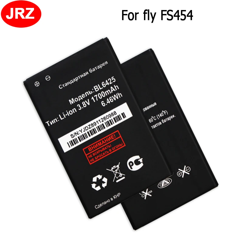 

10 шт./лот BL6425 для батареи fly FS454 Nimbus 8, аккумулятор 1700 мАч