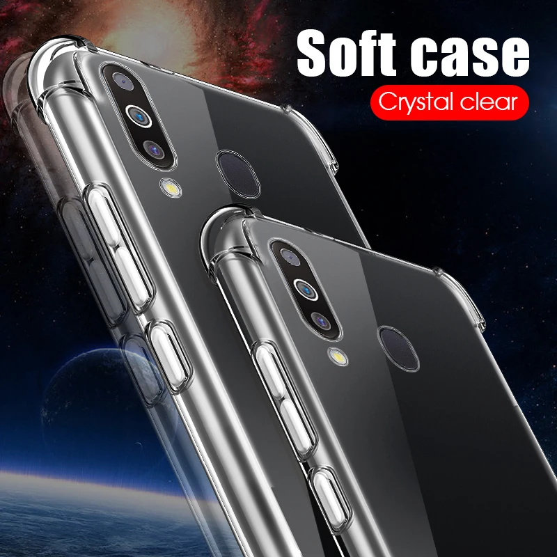 Silicone TPU Case For Samsung Galaxy A7 A9 A6 A8 Plus 2018 A50 A30 M20 M10 M30 S10E S8 A8S A9S Clear Airbag Anti-Drop Cover |