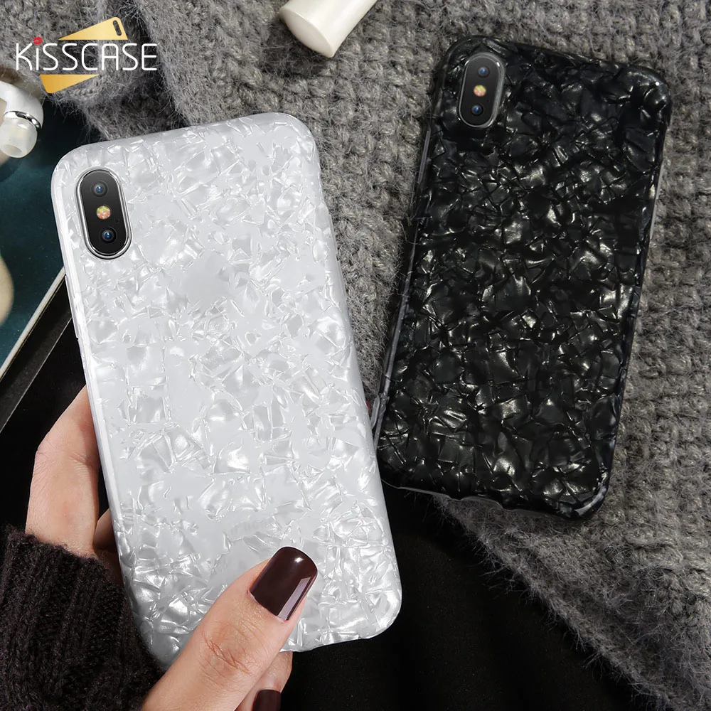 Чехол для телефона KISSCASE iPhone X XS Max XR Dream Shell чехлы с узором 7 8 6 6s Plus блестящая Мягкая