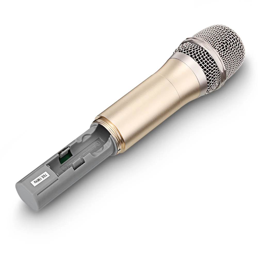 Excelvan MU 6S беспроводной ручной микрофон Двухканальный UHF Система с фиксированными