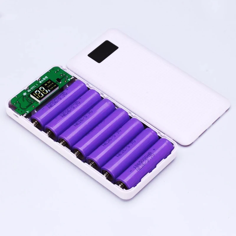 2018 продажа Без припоя 3USB 7x18650 батарея DIY держатель ЖК дисплей внешний аккумулятор