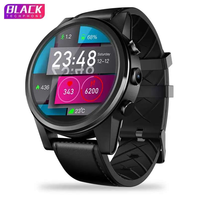 Смарт часы Zeblaze THOR 4 PRO 4G 1 6 дюймовый дисплей GPS/GLONASS четырехъядерный процессор 16 ГБ