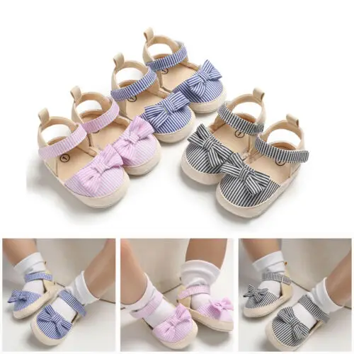 

Newborn Baby Girls Crib Shoes Infant Soft Sole Summer Princess Canvas Sandals Baby Casual Shoes