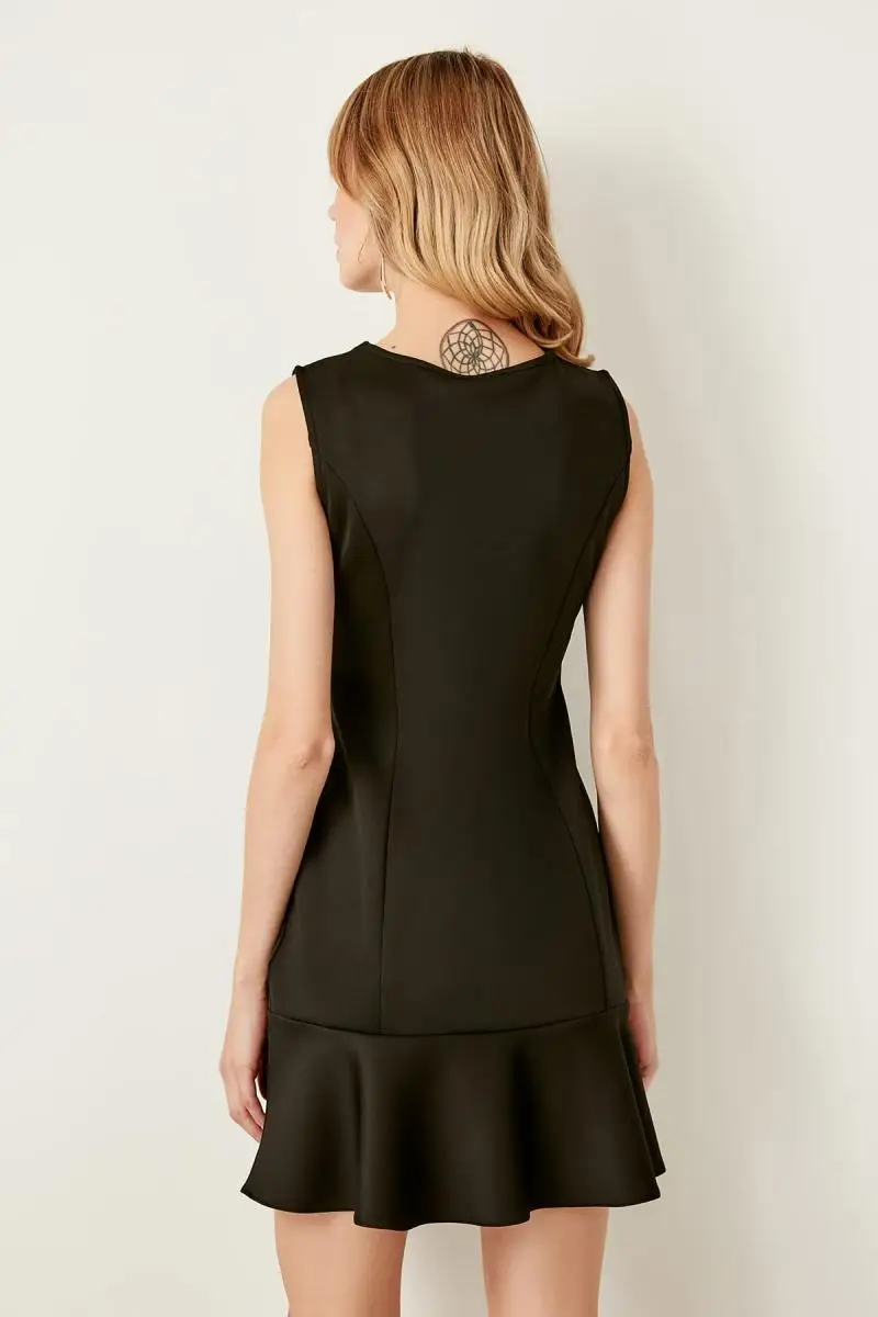 Trendyol Черное Трикотажное Платье TWOSS19AD0051|Женские платья| |
