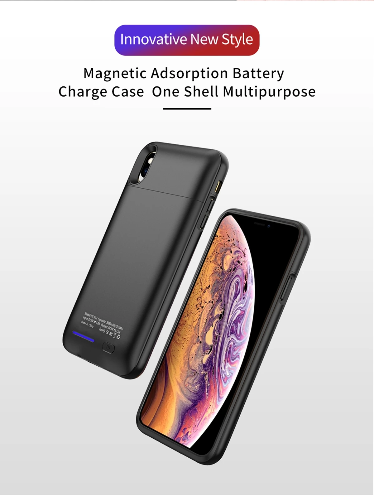 Фото For iPhone Xr 4000mAh Battery Charger Phone Case Extended Backup Power Bank Anti-fall Protective Cover Back Мобильные телефоны и For iPhone Xr 4000mAh Battery Charger Phone Case Extended Backup Power Bank Anti-fall Protective Cover Back Мобильные телефоны и