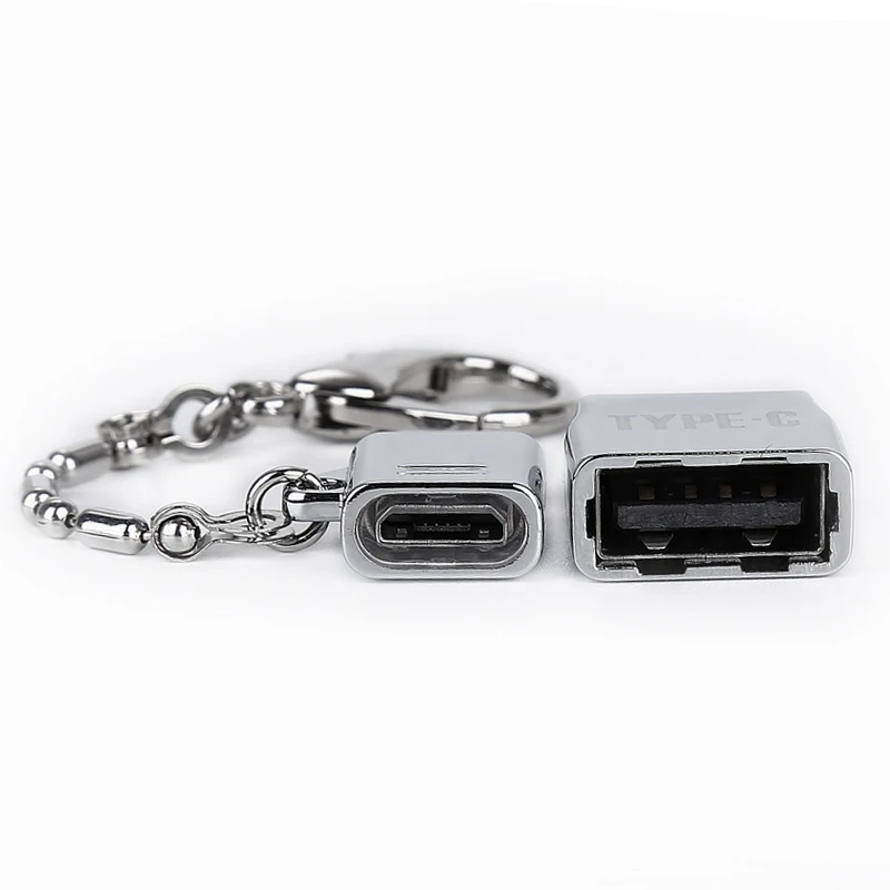 Key chain Type-C OTG Adapter Kits Micro-USB To Type C & USB Converter Data Sync Charging For Samsung S9 | Электроника