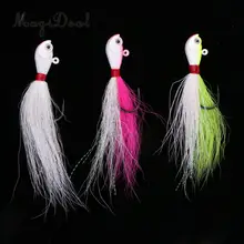 3 шт. Карп голова приманка 3D глаза Bucktail Jigs Морская Рыбалка приманки 14 г/21 г 3 шт. Карп голова приманка 3D глаза Bucktail Jigs Морская Рыбалка приманки 14 г/21 г