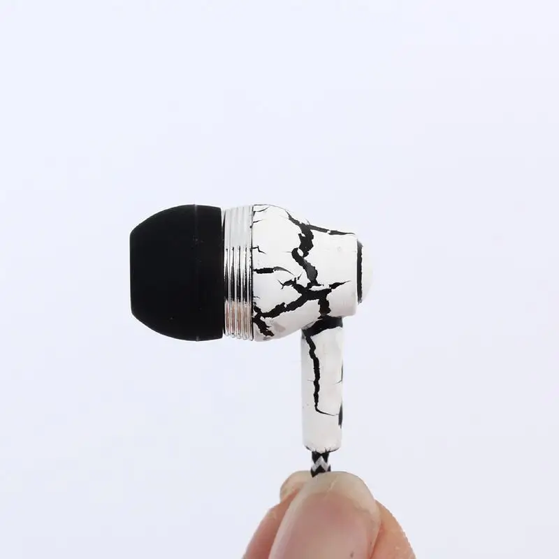 Стильная гарнитура наушники вкладыши с трещинами MP3 Универсальные толстый звук