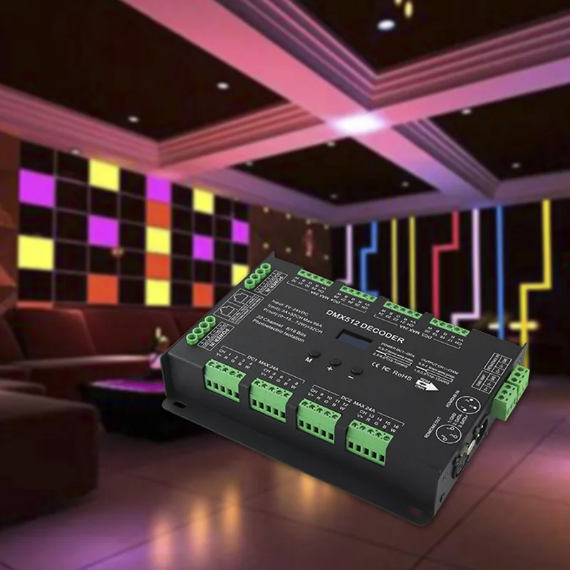 Bc-632 Dc5V-24V постоянного напряжения 32Ch Dmx/Rdm декодирующий драйвер 3A * выход Dmx512 Rgbw