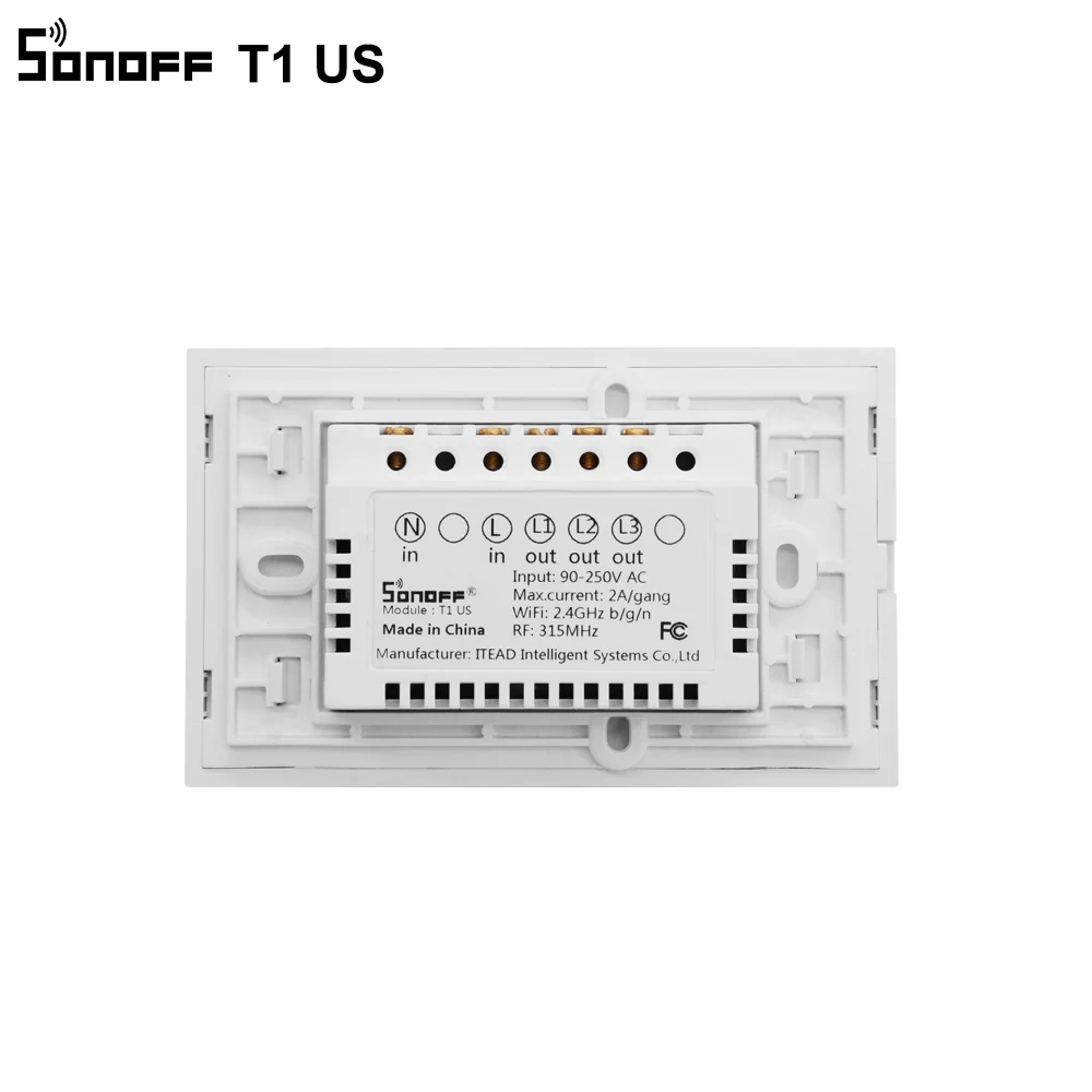 Sonoff T1 US Smart Wifi настенный выключатель света RF/APP/сенсорное управление светильник