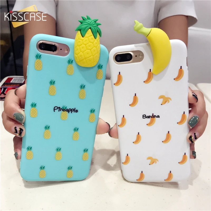 KISSCASE 3D фруктовый чехол для телефона iPhone X XS XR 6 7 8 MAX Girly милый мягкий кукольный
