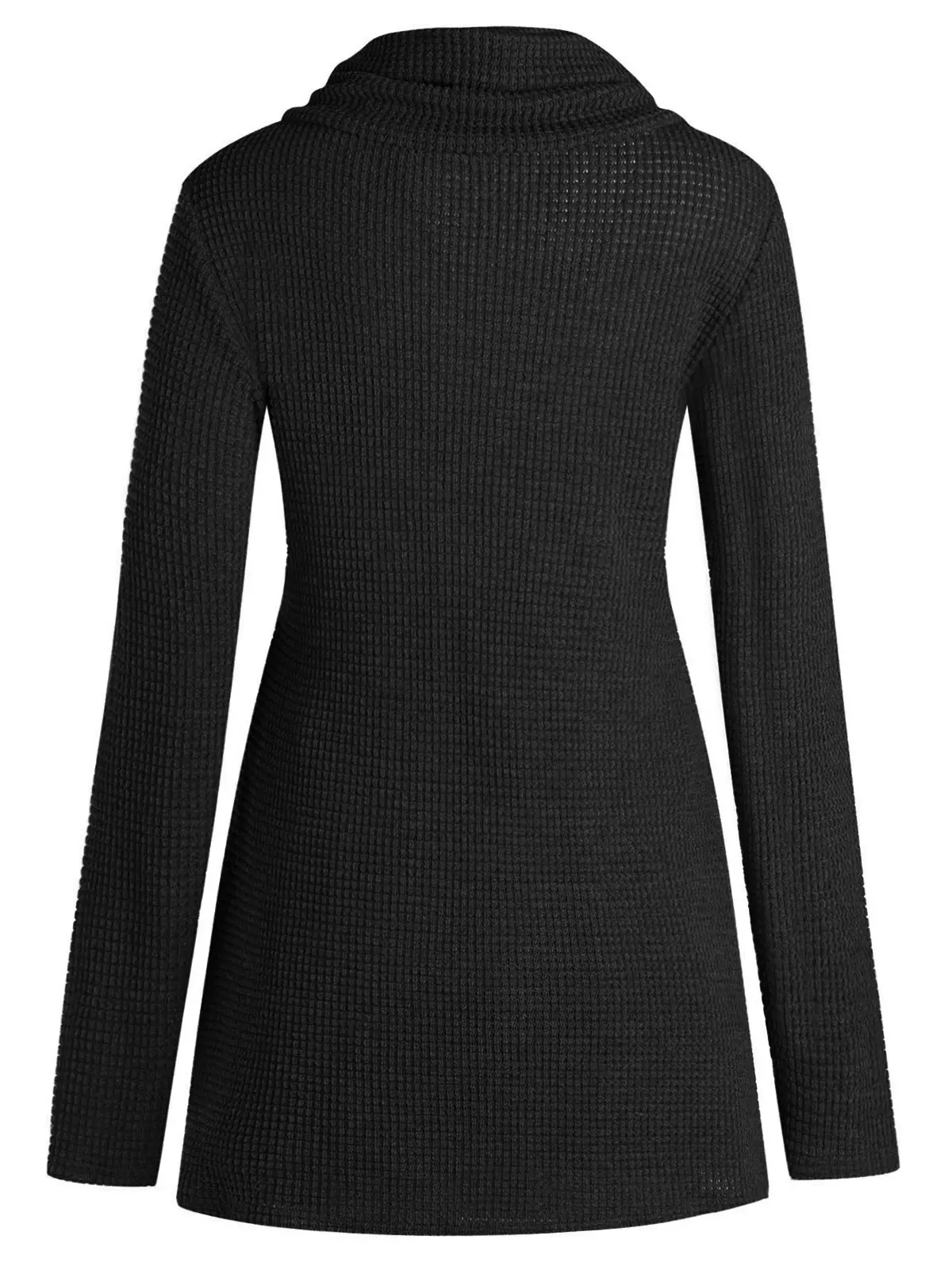 ROSEGAL Plus Size Buttons Front Slit Sweater Women Pullovers Fall Winter Casual Cowl Neck Long Sleeves Solid Sweaters Jumpers | Женская