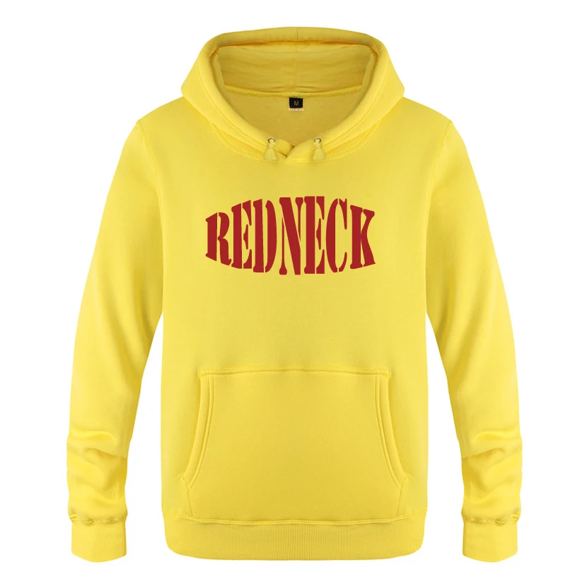 Redneck Simple Letter Hoodies Men 2018 Men's Pullover Fleece Hooded Sweatshirts