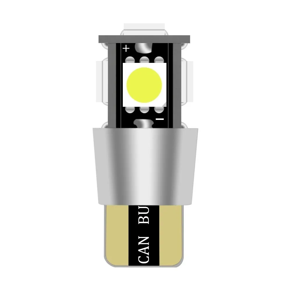 2pcsT10 Canbus 5smd автомобильный светильник W5w 194 168 лампочки ошибки DC 12V клиновидная