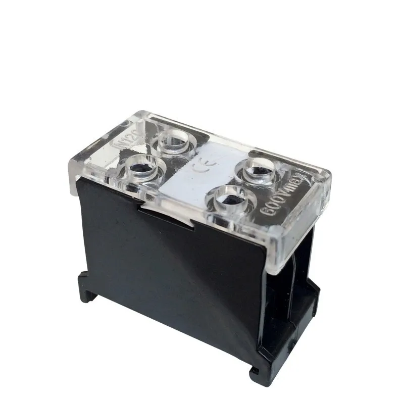 Клеммная колодка IN-12BK (20A 2 P) на din-рейке Европейское соединение с пластиной