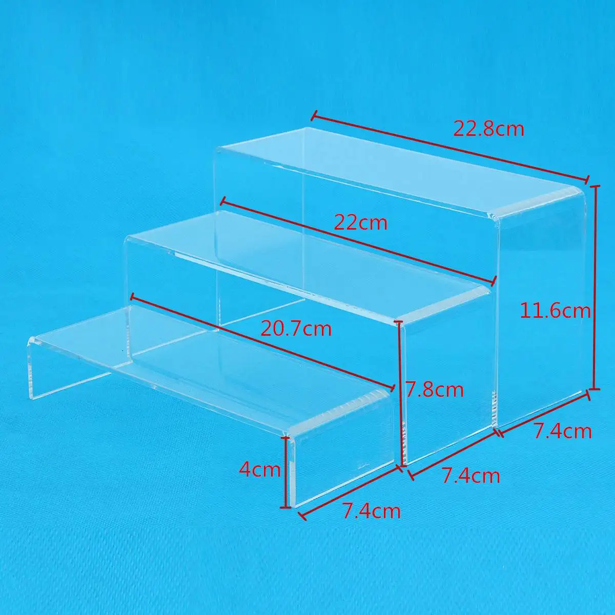 3 Tier Clear Acrylic Display Stand New Multi-functional Shoe Storage Rack Racks Watch Cosmetics Holder | Дом и сад