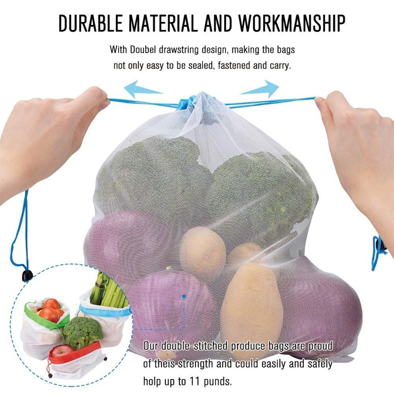 Reuable product Bags 12 упаковок сетчатые сумки для покупок просвечивающие легкая