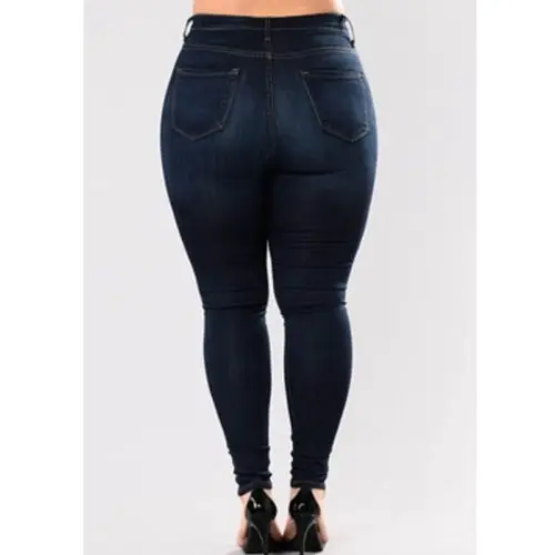 

Women's Plus Size Stretch Denim Skinny Jeans Leggings Pants High Waist Trousers