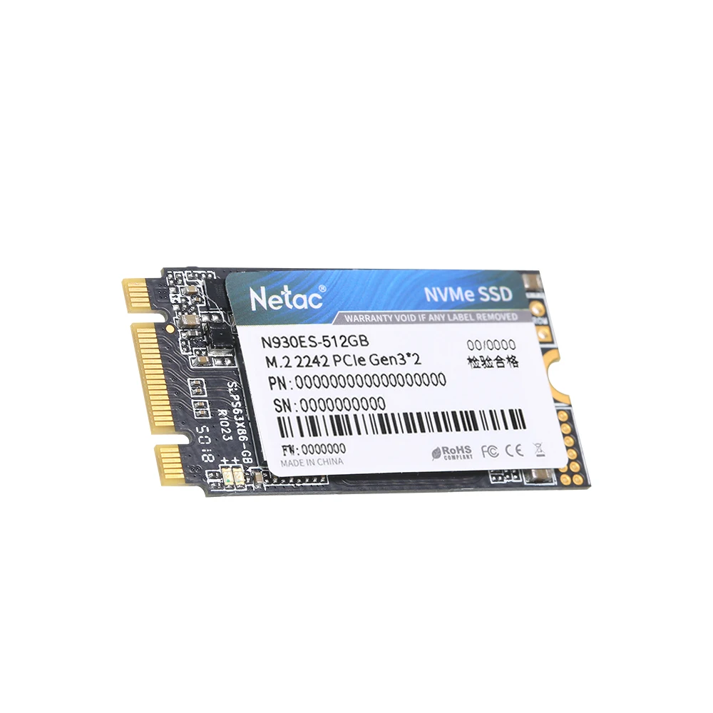 Твердотельный накопитель Netac N930ES NVMe M.2 2242 SSD Gen3 * 2 PCIe 3D MLC/TLC NAND 128 ГБ 256 512