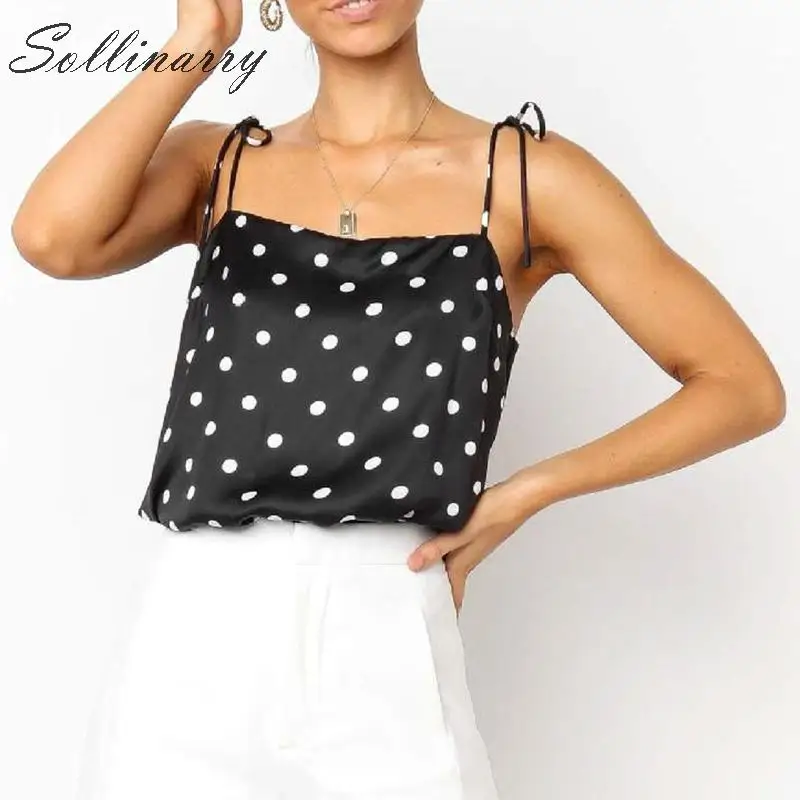 Sollinarry Boho Straphetti пикантные базовые летние топы Для женщин богемные платья Casual Tanks и