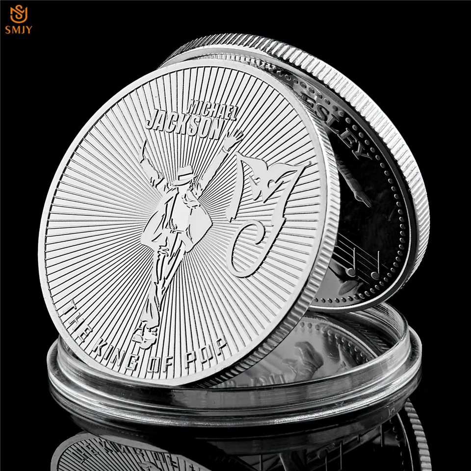 Поп музыкальный король Майкла Джексона Посеребренная коллекция американских