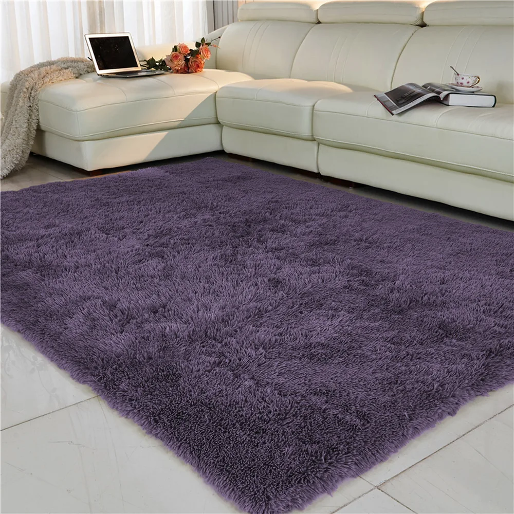 Living room/bedroom Rug Antiskid soft 150cm * 200 cm carpet modern mat purpule white pink gray 11 color | Дом и сад