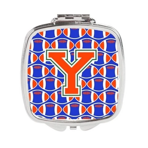 Carolines Treasures CJ1083 YSCM Письмо Y футбол зеленый синий и оранжевый компактное