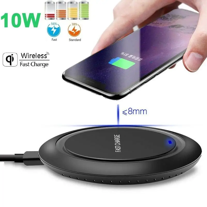 Group Vertical Qi Wireless Charger Pad For Samsung S10+/e S8/S9 Plus Fast Q18 10W Quick Charging Mat r20 | Мобильные телефоны и